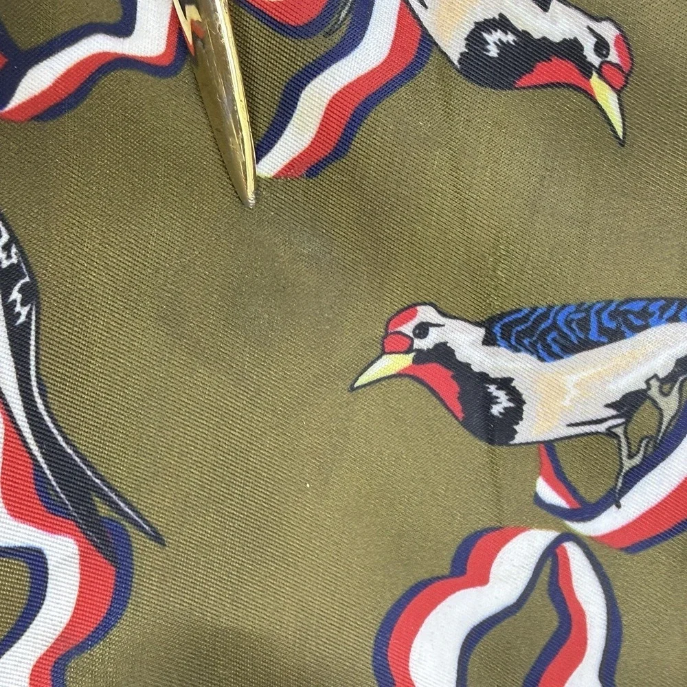 Tommy Hilfiger Julia Small Dome Backpack Olive Green TH Bird Print Preppy 2017